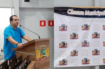 Foto - Prefeito de Cajati reúne diretores dos Departamentos Municipais e vereadores na Câmara para apresentar as ações desse início da gestão