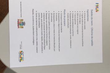 Foto - Oficina de Sabão 