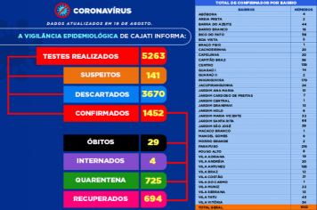 Números da COVID-19 em Cajati