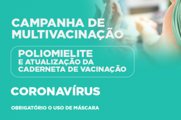Cajati tem Campanha de Vacinação contra a Poliomielite e atualização da caderneta