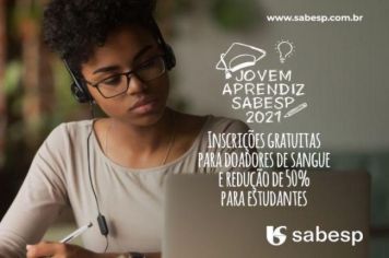 Sabesp abre inscrições para Programa Aprendiz 2021