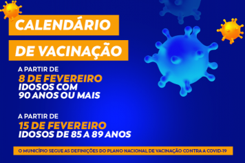 Cajati apresenta o calendário da vacinação contra a Covid-19 para idosos