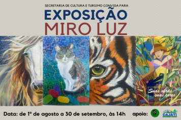  Exposição Individual de Artes Visuais Gratuita do artista plástico premiado e de raiz cajatiense Miro Luz será realizada em Cajati