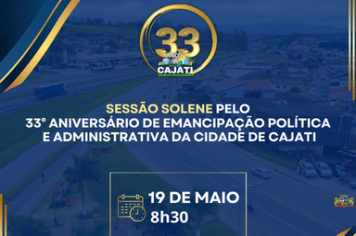 Sessão Solene do aniversário de 33 anos de Cajati