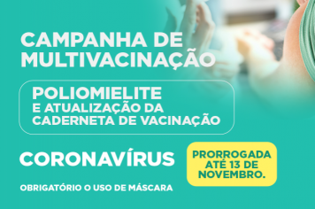 Prorrogada a Campanha de Vacinação contra a Poliomielite e atualização da caderneta em Cajati