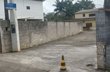 Prefeitura de Cajati conclui pavimento de concreto na Viela das Tulipas