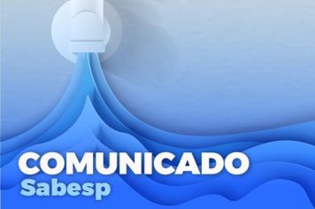 A Sabesp informa que realiza a manutenção emergencial nas ruas Aracaju,  Bico do Pato e Vila Amparo na noite desta sexta-feira, 3 de março