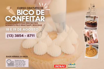 PREFEITURA DE CAJATI REALIZA CURSO GRATUITO DE BICOS DE CONFEITAR