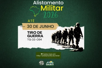O período de alistamento militar para 2026 está aberto e o prazo final é 30 de junho de 2026. 