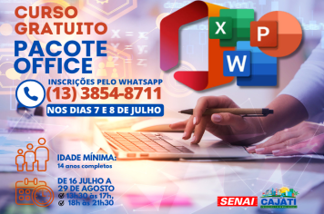 PREFEITURA DE CAJATI OFERECE CURSO GRATUITO DE PACOTE OFFICE!