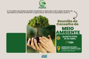 Participe da reunião do Conselho do Meio Ambiente no dia 29 de abril, ás 14h