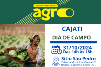 Cajati sedia o Circuito Agro no dia 31 de outubro