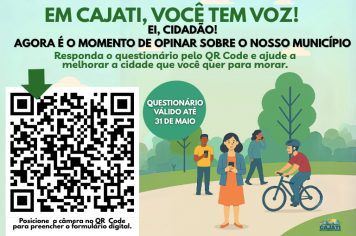 Em Cajati, você tem voz!- Ajude a melhorar a cidade que você quer para morar