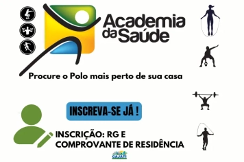 Secretaria de Saúde convida a população para se exercitar!