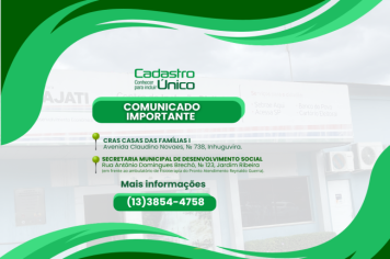  Prédio do Cadastro Único passará por reformas a partir do dia 28 de janeiro 