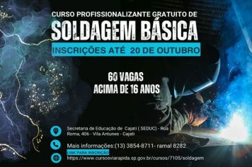 Qualifica SP - Novo Emprego oferece curso profissionalizante gratuito de Soldagem Básica