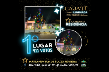 Secretaria de Cultura e Turismo divulga os vencedores do 1º Concurso Cajati, Cidade Iluminada