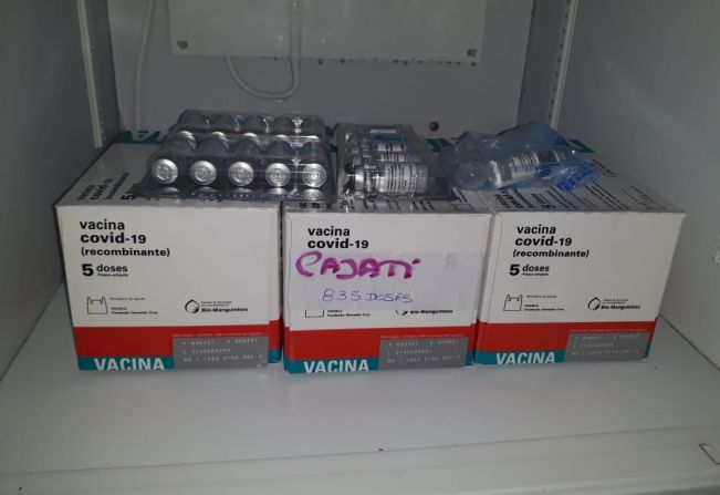 Cajati recebe mais 835 doses de vacinas AstraZeneca contra a Covid-19