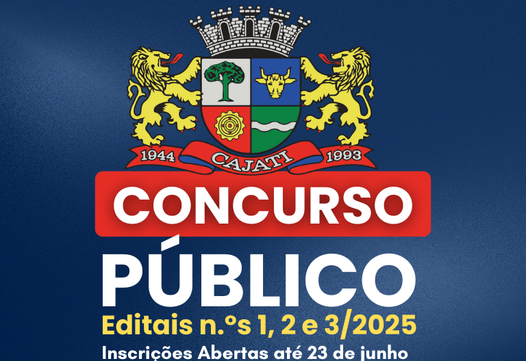 CONCURSO PÚBLICO- INSCRIÇÕES ABERTAS PARA DIVERSOS CARGOS