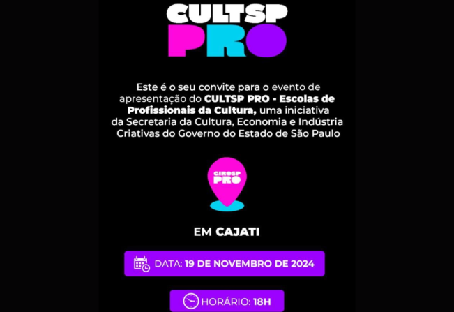 Cajati recebe GIRO PRO, ação do programa CULTSP PRO do Governo de São Paulo