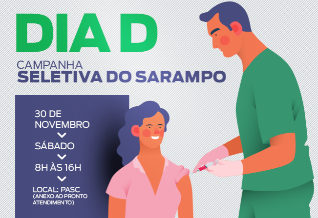 Sábado é o Dia D da Campanha de Vacinação contra o Sarampo em Cajati
