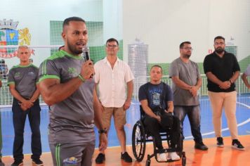 Foto - Cerimônia de reinauguração do Ginásio de Esportes Luiz Carlos Felizardo Rodrigues -Tatu