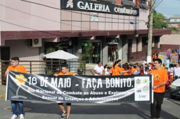 Foto - CAMINHADA FAÇA BONITO EM ALUSÃO AO 18 DE MAIO - DIA NACIONAL DE COMBATE AO ABUSO E À EXPLORAÇÃO SEXUAL