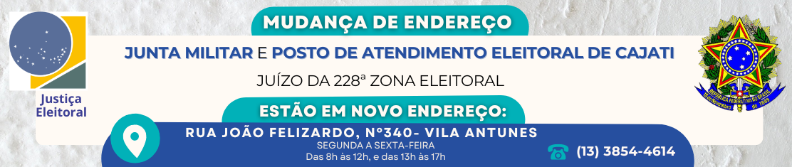 Junta Militar e Posto de Atendimento Eleitoral em novo endereço