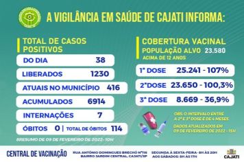 Números da COVID-19 em Cajati