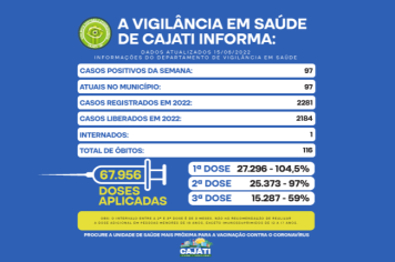 Números da COVID-19 em Cajati