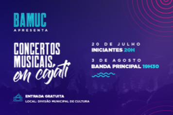 Banda Municipal apresenta concertos gratuitos em Cajati