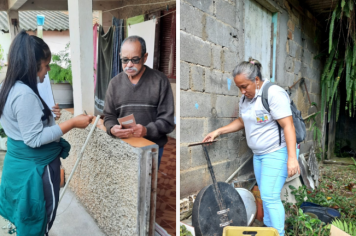 Equipe da Vigilância em Saúde conscientiza moradores sobre a importância de prevenir acidentes com escorpião
