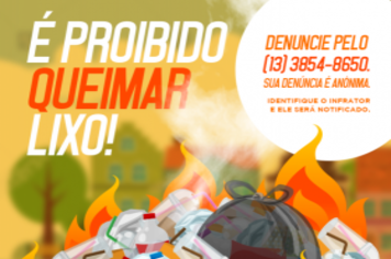 Novo contato para denunciar quem queima lixo