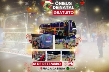 Ônibus de Natal estará em Cajati no dia 18 de dezembro 