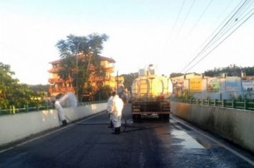 Prefeitura de Cajati continua com o trabalho de higienização em locais públicos e de grande circulação