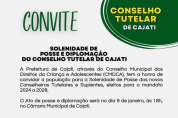 Solenidade de Posse e Diplomação do conselheiros tutelares e suplentes de Cajati