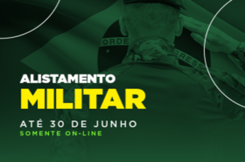 Alistamento militar será apenas on-line