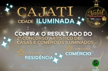 Secretaria de Cultura e Turismo divulga os vencedores do 2º Concurso Cajati, Cidade Iluminada????????????