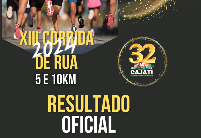 CORRIDA DE RUA COMEMORA O ANIVERSÁRIO DE 32 ANOS DE CAJATI