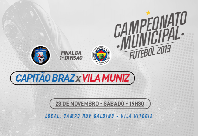 Sábado tem a final do Campeonato Municipal de Futebol