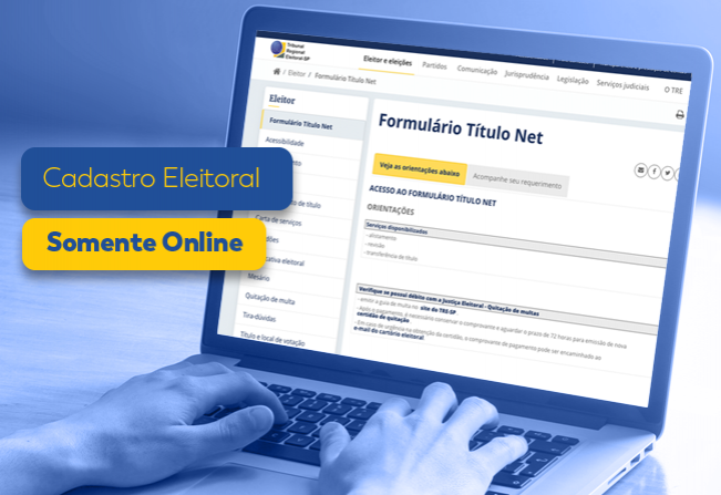 Justiça Eleitoral retoma cadastro on-line devido à pandemia do coronavírus