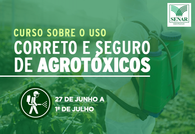 Inscrições abertas para o curso sobre o uso de agrotóxicos