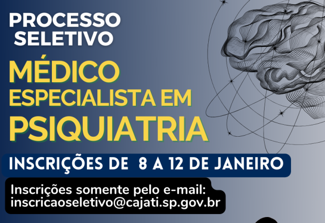 PROCESSO SELETIVO PARA MÉDICO ESPECIALISTA EM PSIQUIATRIA!