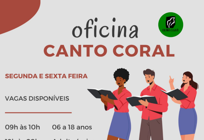 Inscrições abertas para as vagas remanescentes das Oficinas da Divisão de Cultura de Cajati