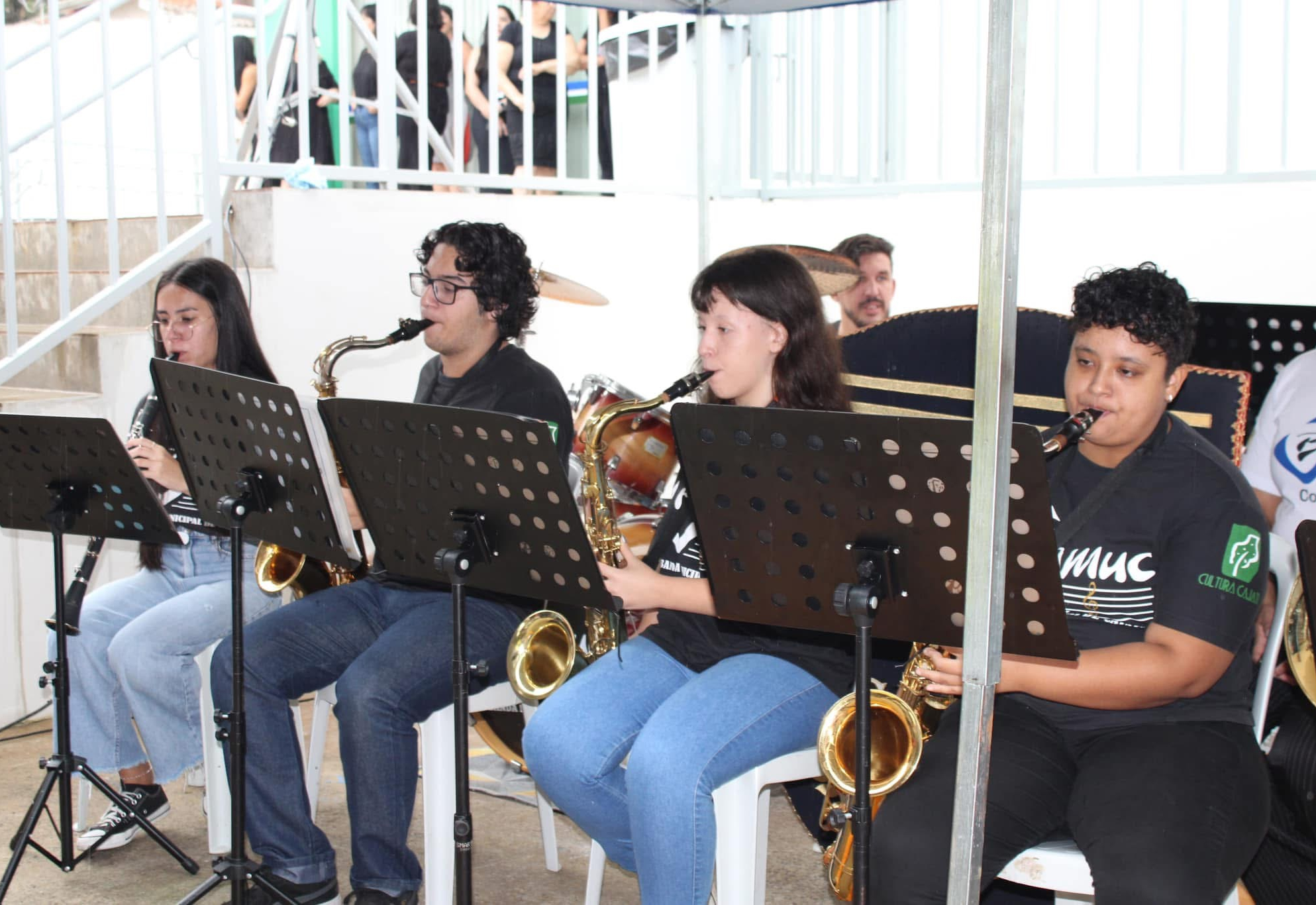 A Banda Municipal de Cajati- BAMUC abriu a cerimônia.