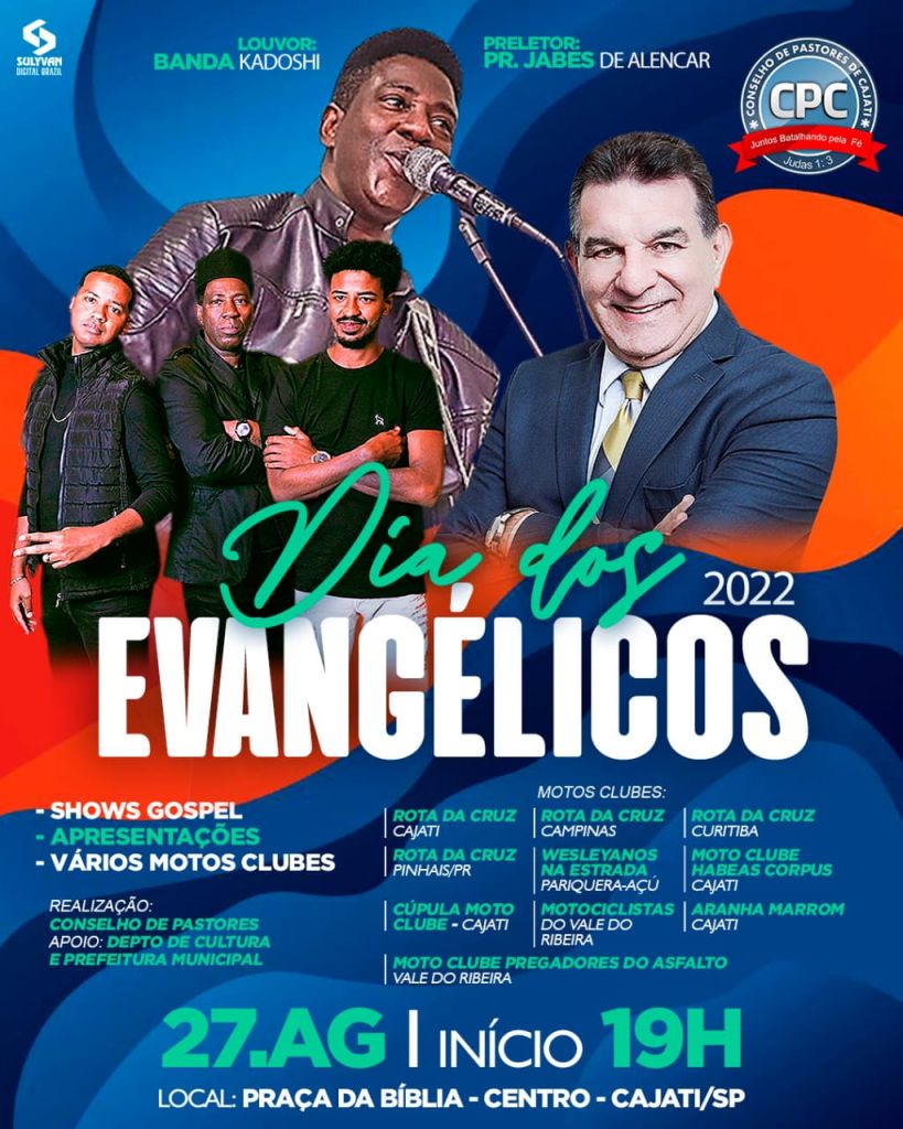 Dia do Evangélico será comemorado com shows no Largo de Eventos
